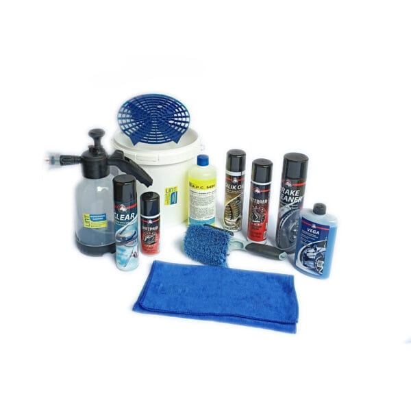 Kit lavaggio moto con pompa schiuma Kit cura moto